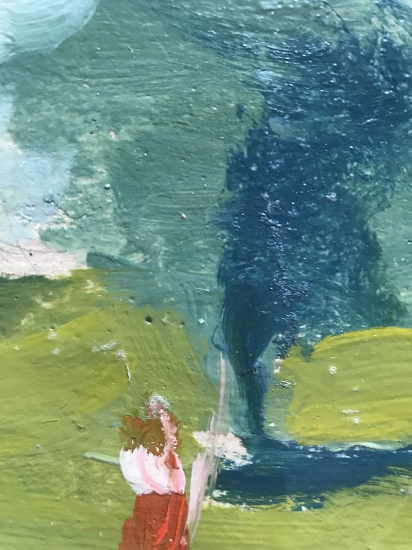 Oil painting Girl by the river Unknown artist - 8