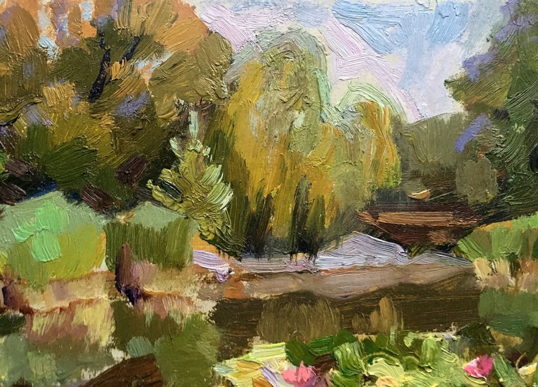 Oil painting Botanical Garden Batrakov Vladimir Grigorievich - 9