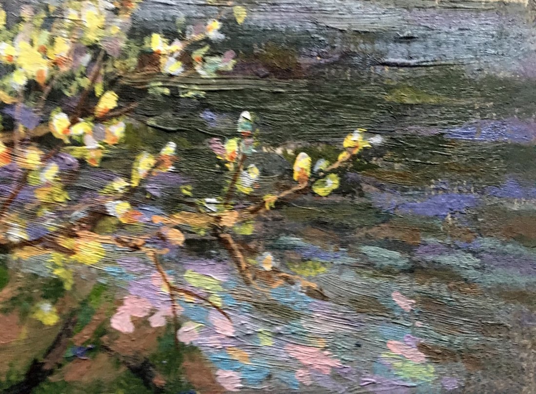 Oil painting Willow blossoms over water Batrakov Vladimir Grigorievich - 7
