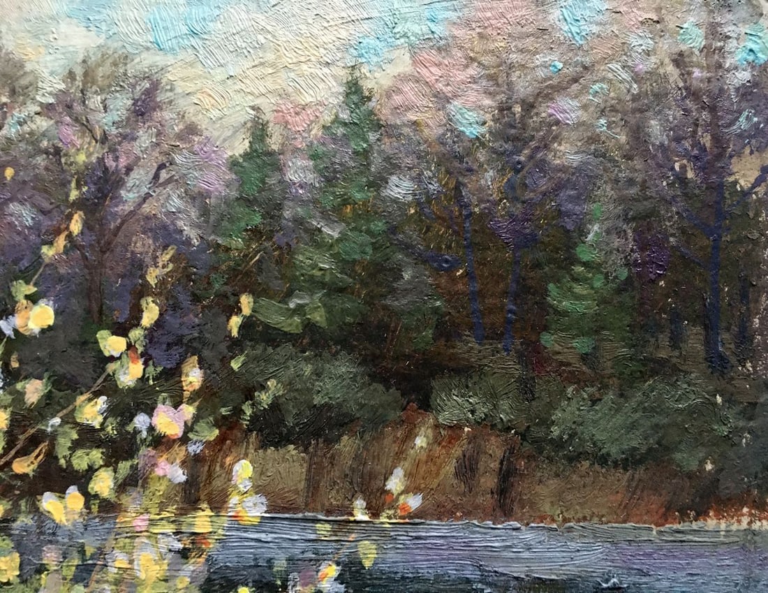 Oil painting Willow blossoms over water Batrakov Vladimir Grigorievich - 8