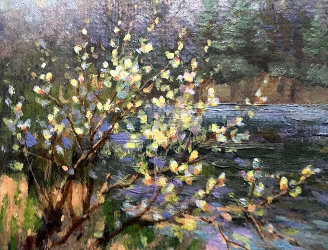 Oil painting Willow blossoms over water Batrakov Vladimir Grigorievich - 9