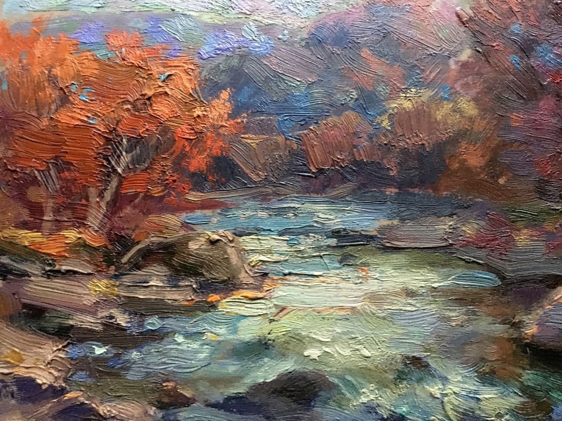Oil painting Autumn river Batrakov Vladimir Grigorievich - 2