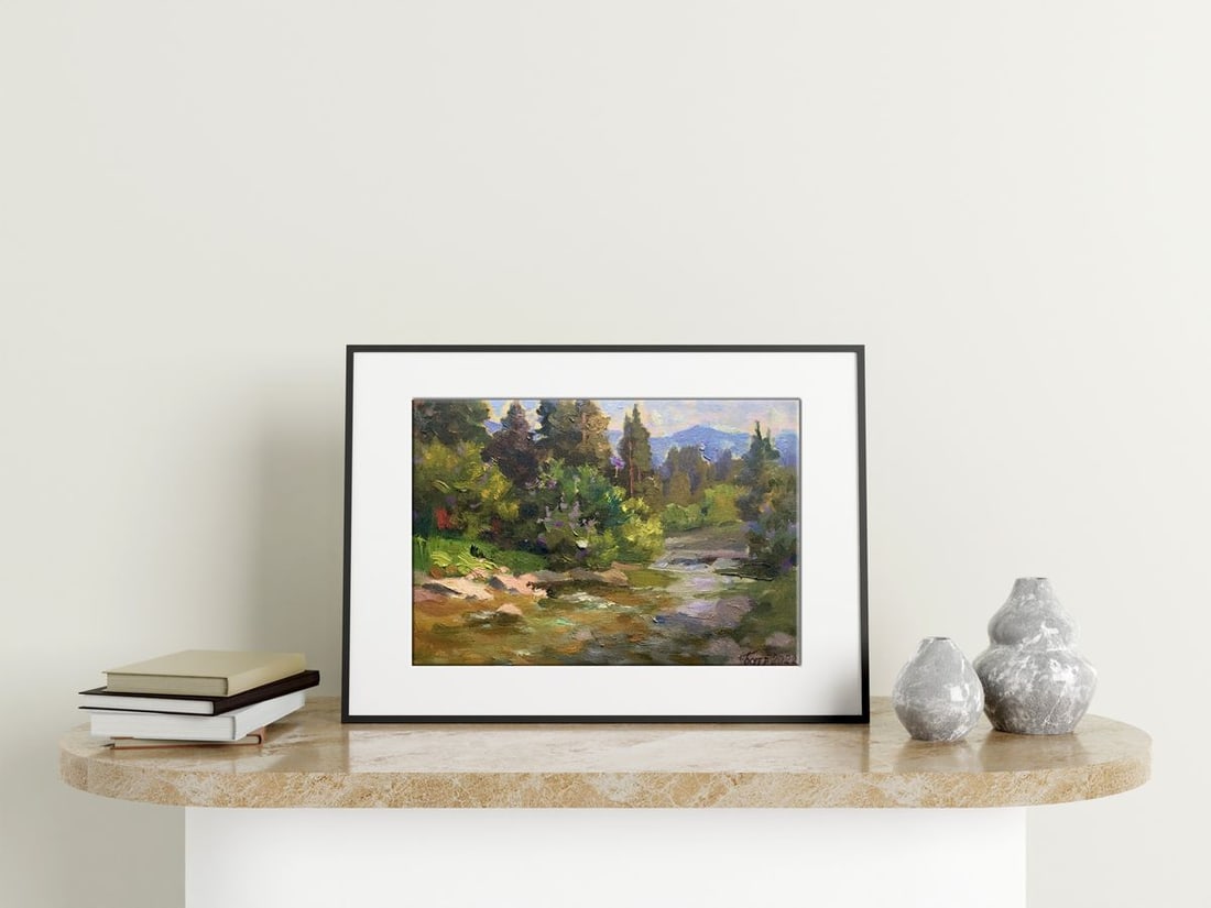 Oil painting Opir River Batrakov Vladimir Grigorievich - 2