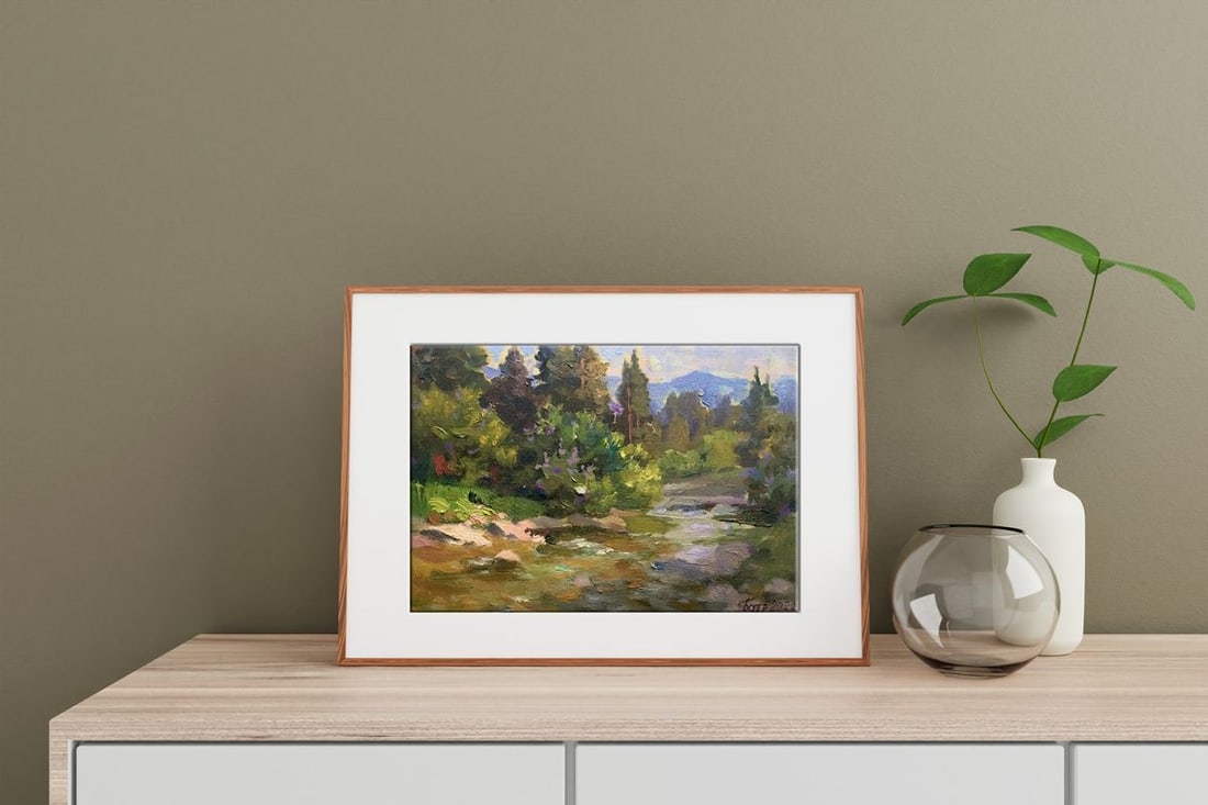 Oil painting Opir River Batrakov Vladimir Grigorievich - 3