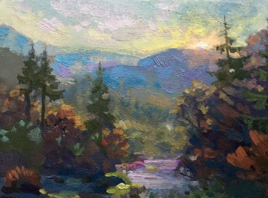 Oil painting Autumn in the Carpathians Batrakov Vladimir Grigorievich - 11