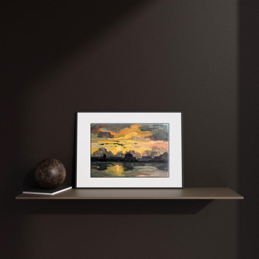 Oil painting Sunset on the river Svetlana Gramm - 3