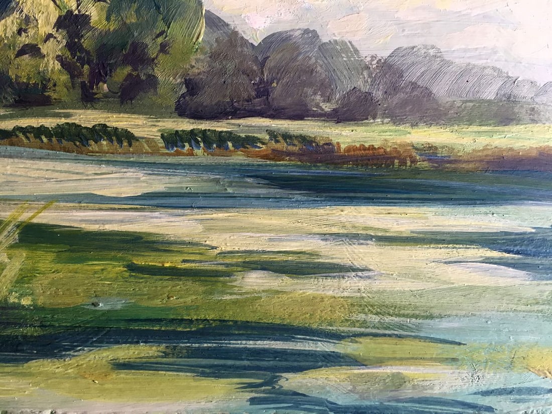 Oil painting Rest by the river Svetlana Gramm - 11