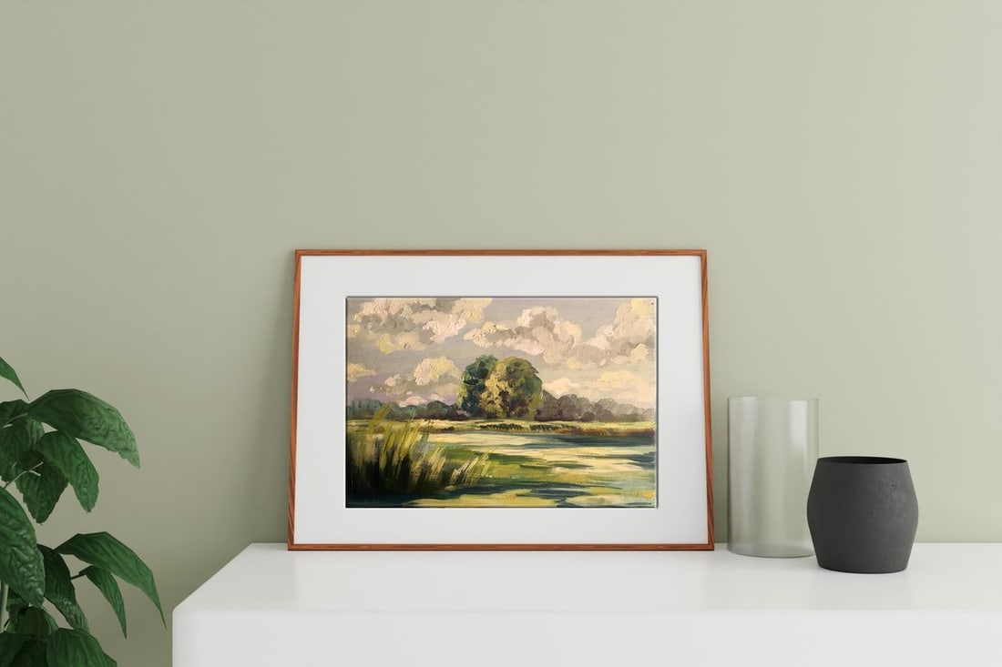 Oil painting Rest by the river Svetlana Gramm - 2