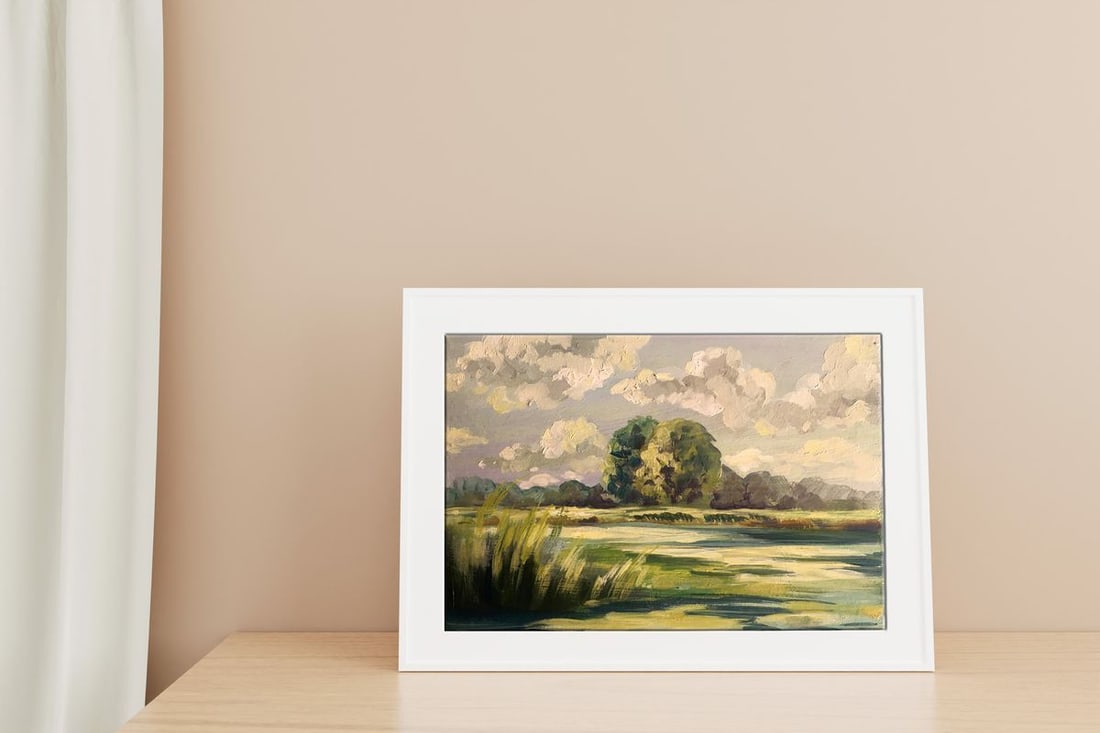 Oil painting Rest by the river Svetlana Gramm - 3