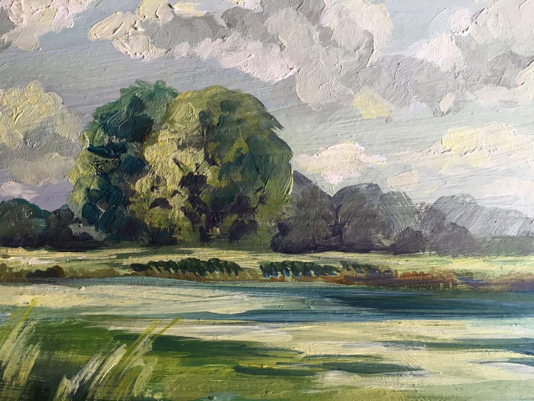 Oil painting Rest by the river Svetlana Gramm - 6