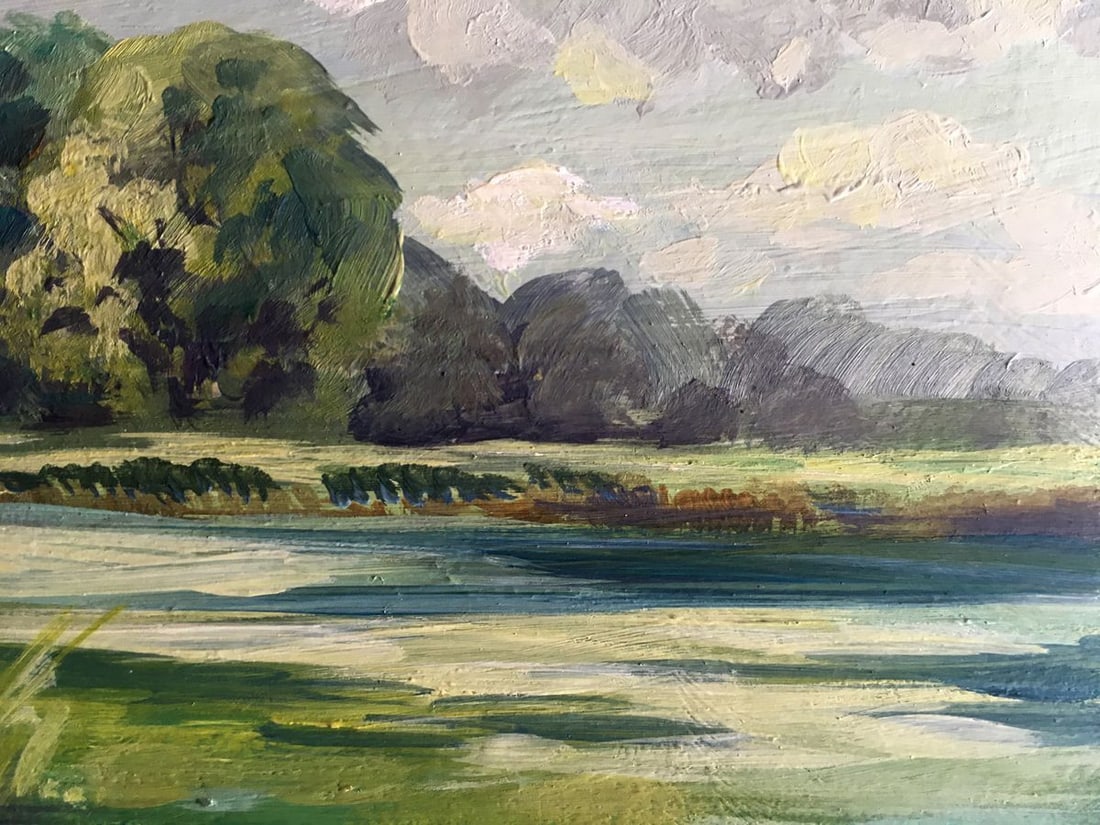 Oil painting Rest by the river Svetlana Gramm - 7