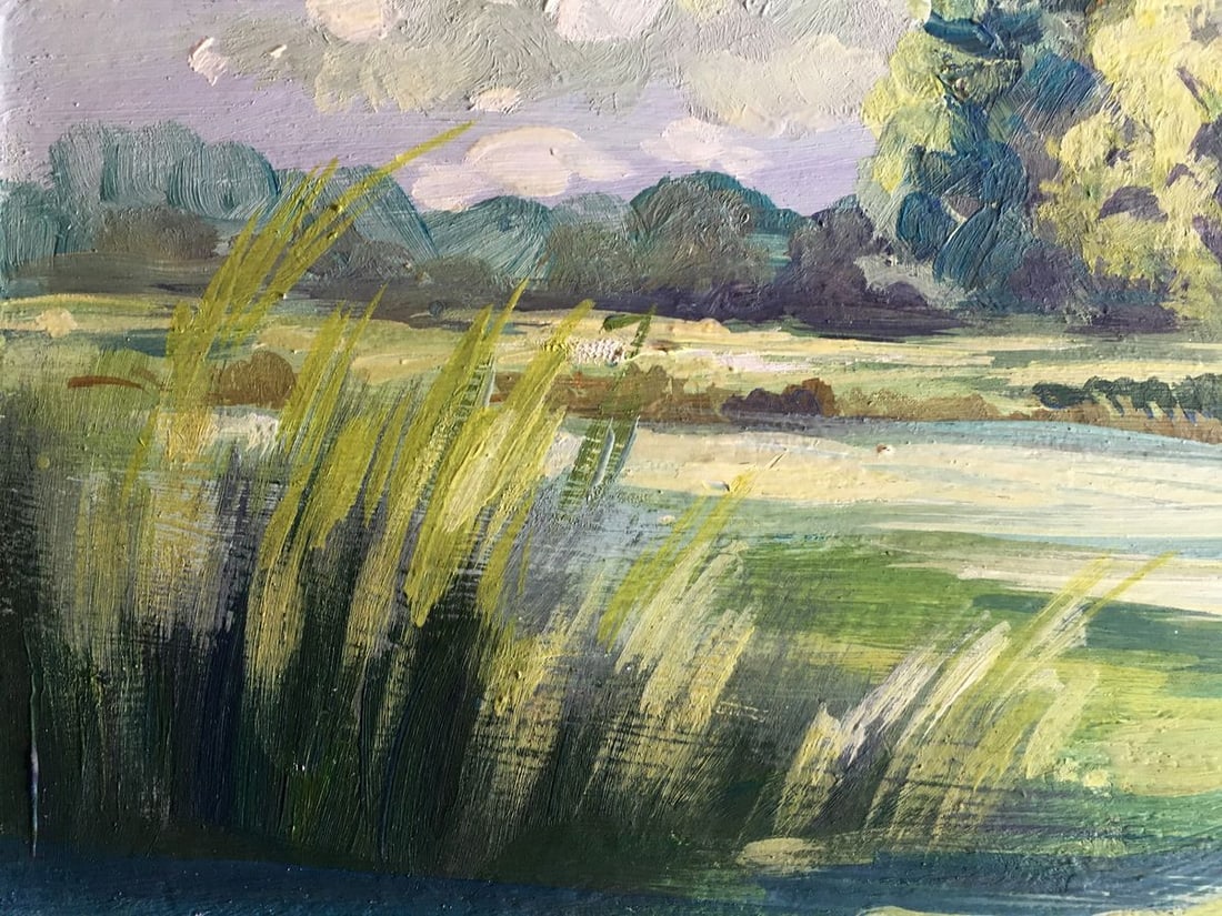 Oil painting Rest by the river Svetlana Gramm - 9