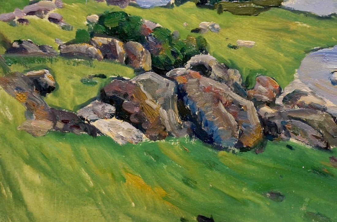 Oil painting River landscape Fomin Anatoly Nikiforovich - 2