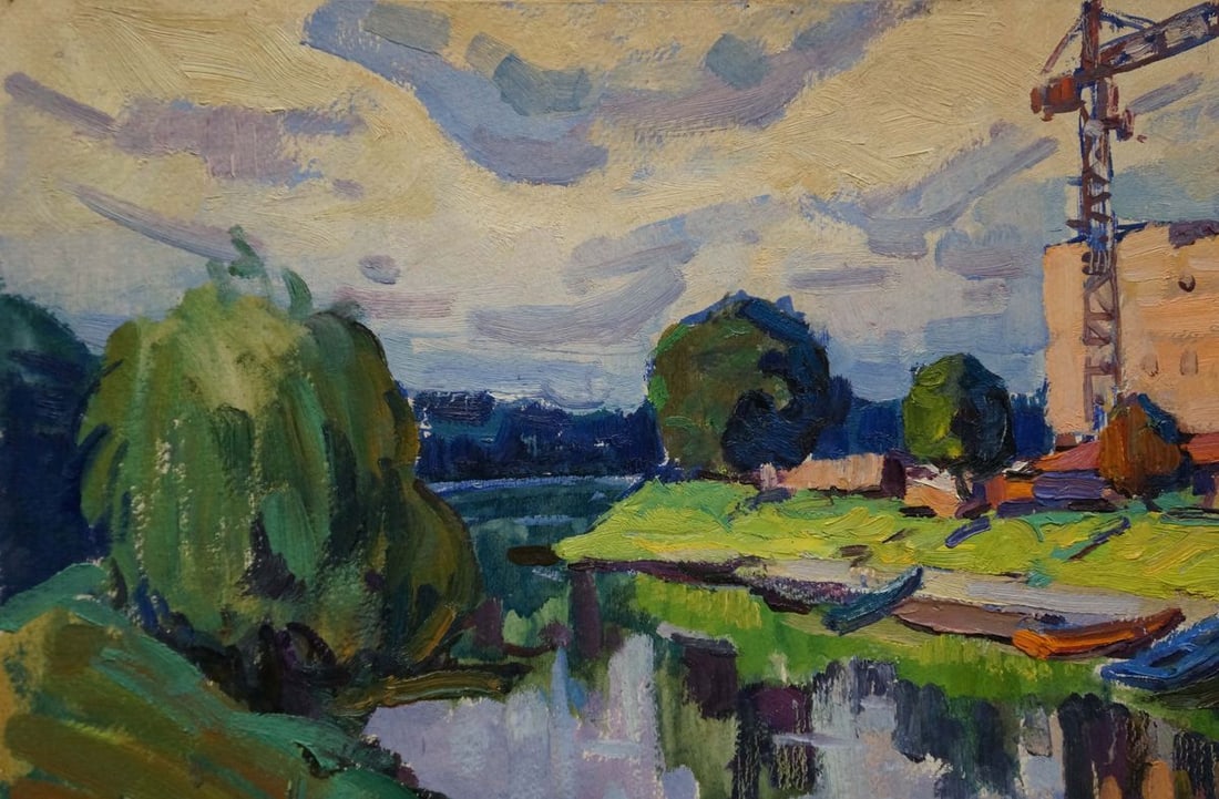 Oil painting By the river Ruban Grigory Savelievich - 3