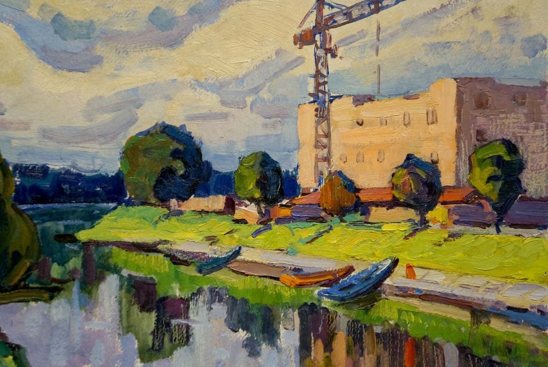 Oil painting By the river Ruban Grigory Savelievich - 4