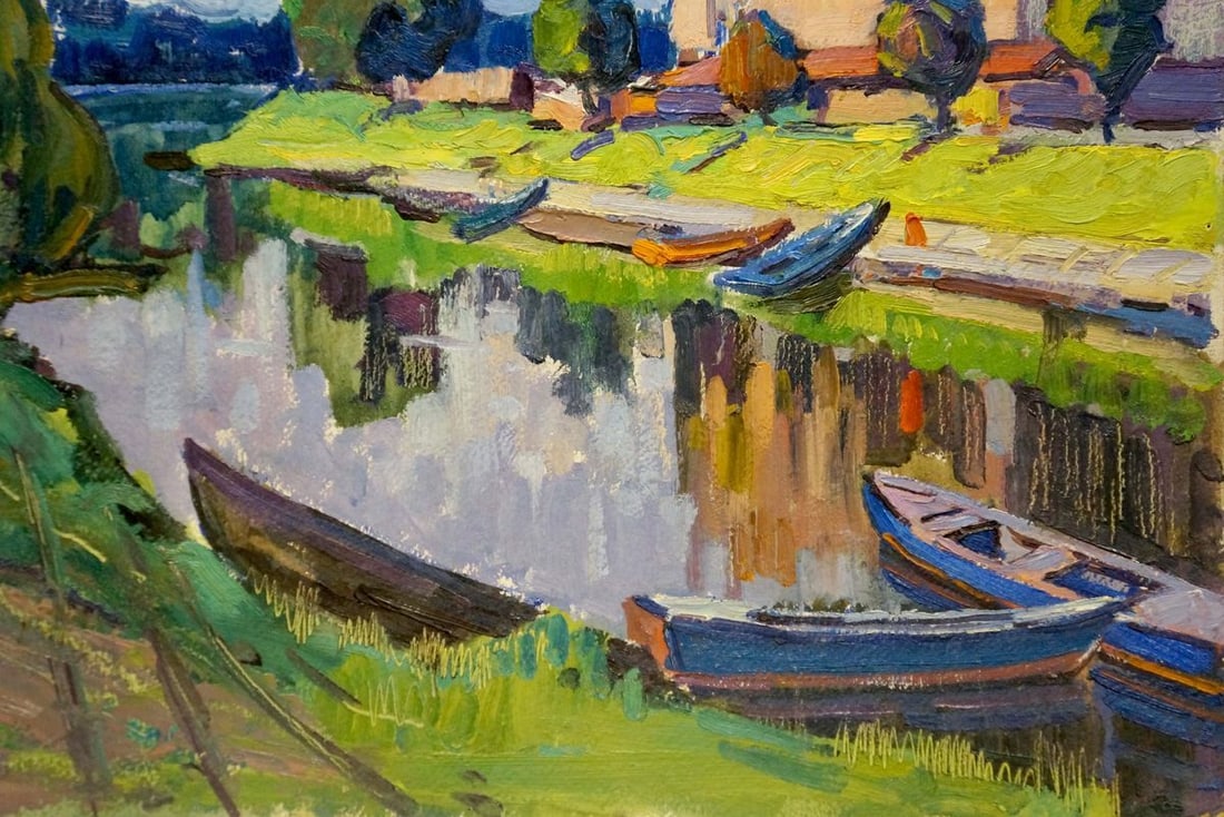 Oil painting By the river Ruban Grigory Savelievich - 5