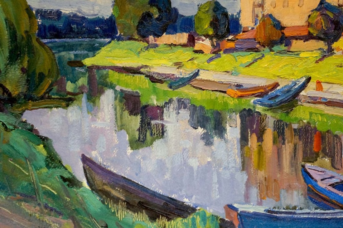 Oil painting By the river Ruban Grigory Savelievich - 6
