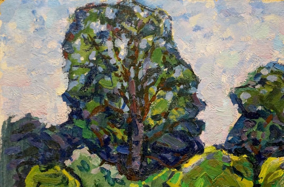 Oil painting River landscape Ruban Grigory Savelievich - 3