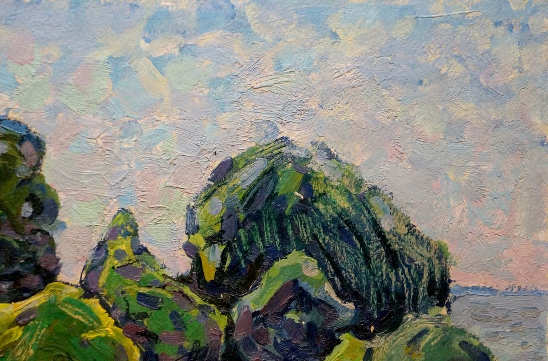 Oil painting River landscape Ruban Grigory Savelievich - 4