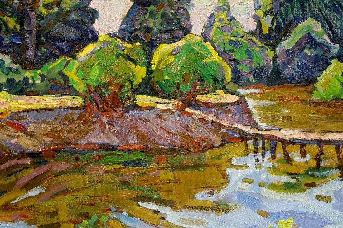 Oil painting River landscape Ruban Grigory Savelievich - 6