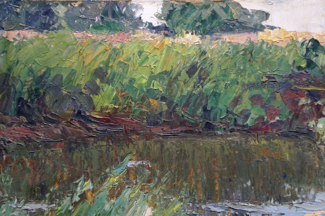 Oil painting River landscape Afanasiev Vladimir Nikolaevich - 3