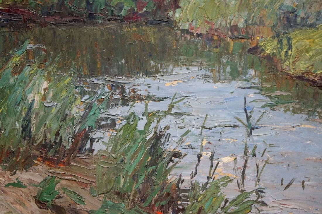 Oil painting River landscape Afanasiev Vladimir Nikolaevich - 6
