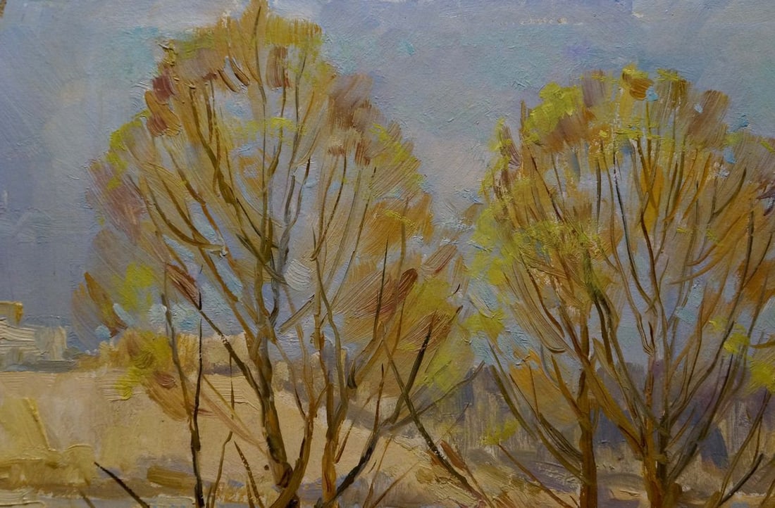 Oil painting River in the park Fomin Anatoly Nikiforovich - 3