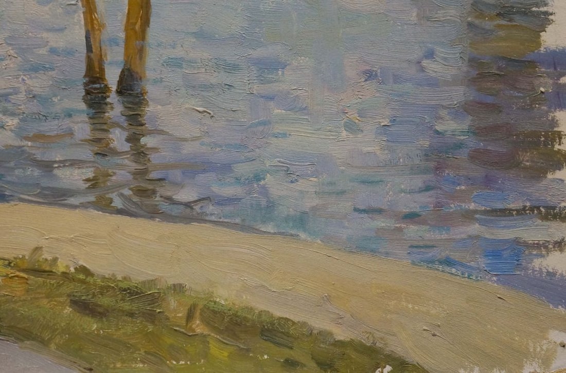 Oil painting River in the park Fomin Anatoly Nikiforovich - 5