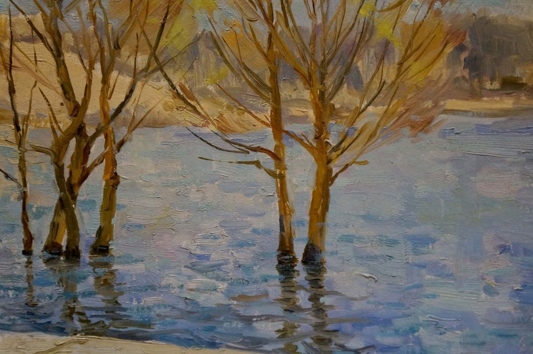 Oil painting River in the park Fomin Anatoly Nikiforovich - 6