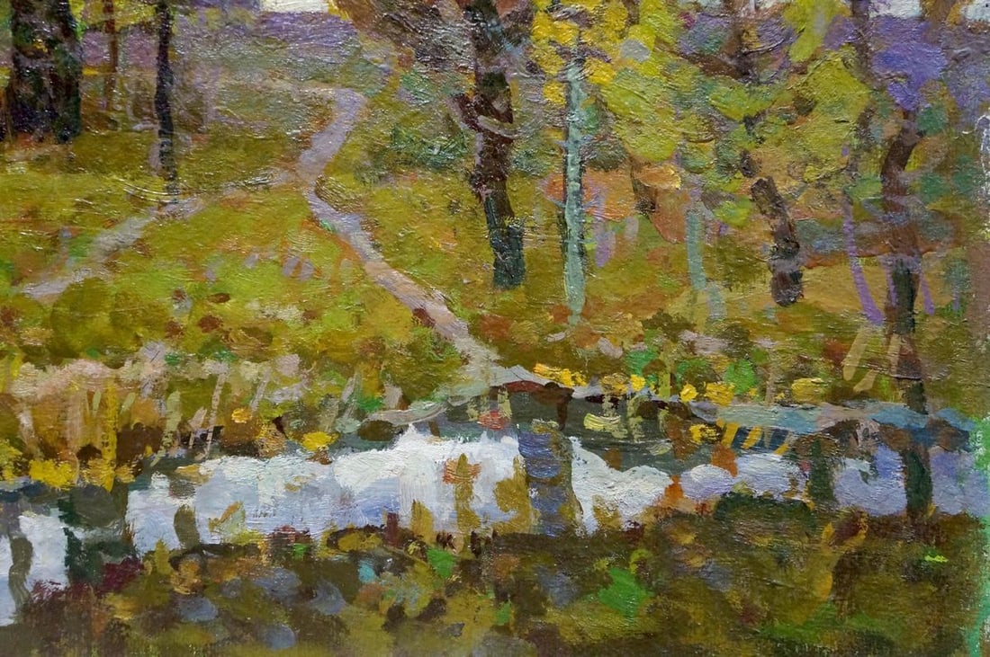 Oil painting Autumn landscape Ruban Grigory Savelievich - 5