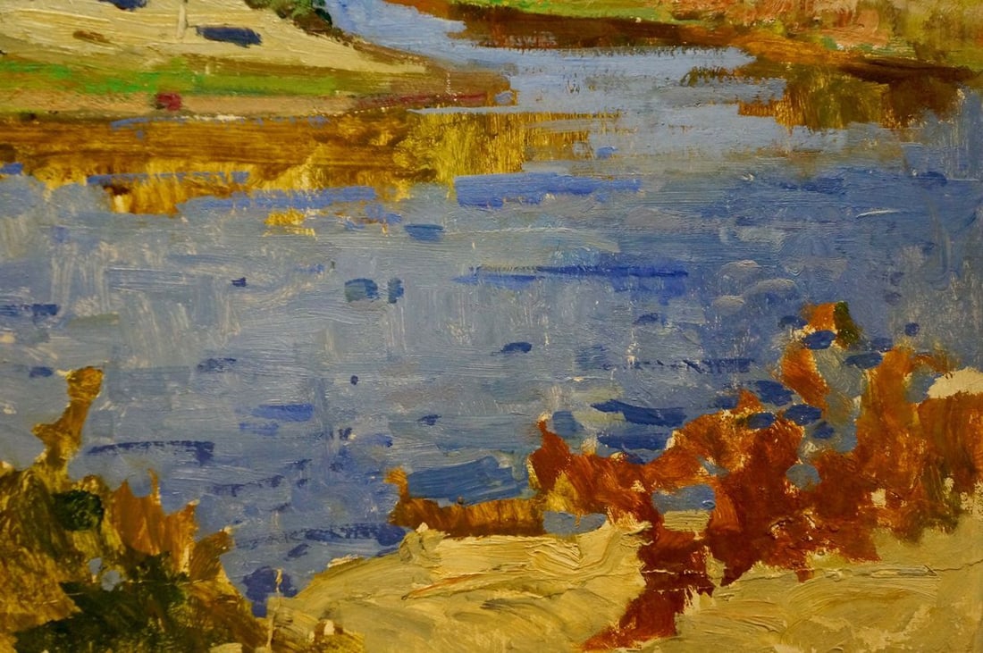 Oil painting Landscape overlooking the city Korostelev Vladimir Alexandrovich - 5