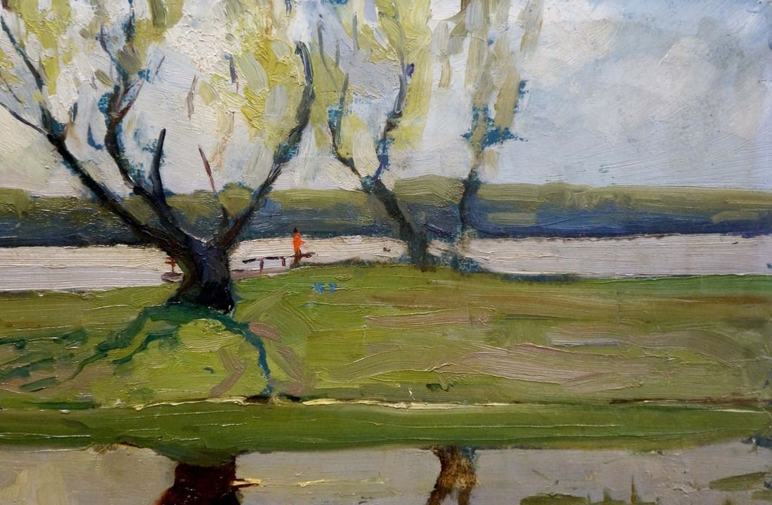 Oil painting Spring on the Dnieper Petrov Georgy Petrovich - 4