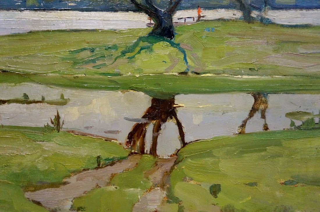 Oil painting Spring on the Dnieper Petrov Georgy Petrovich - 6