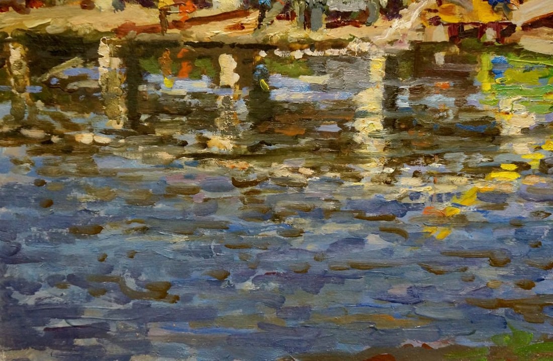 Oil painting Building construction Korygin Konstantin Nikolaevich - 2