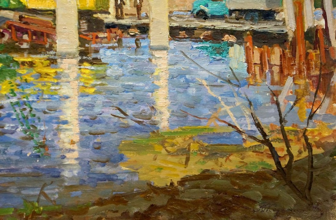 Oil painting Building construction Korygin Konstantin Nikolaevich - 5