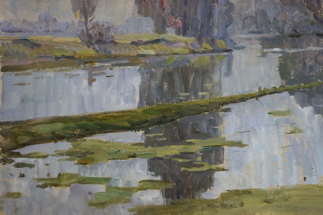 Oil painting Fog by the forest Dzyuban Ivan Feodosievich - 2