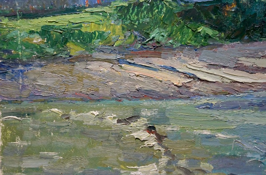 Oil painting Village by the mountain Sevastyanov Viktor Grigorievich - 2