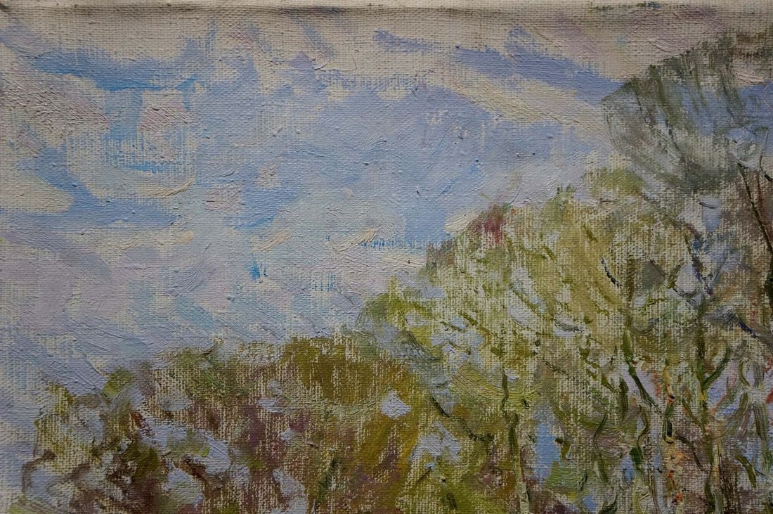 Oil painting Children by the pond Sevastyanov Viktor Grigorievich - 3