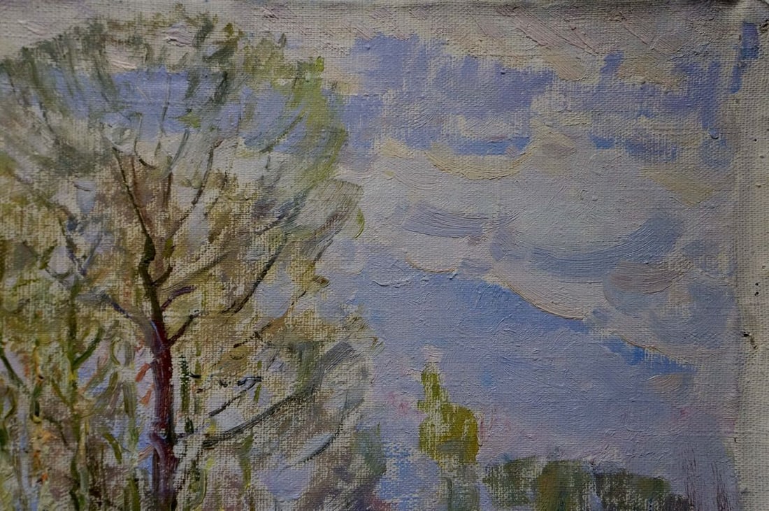 Oil painting Children by the pond Sevastyanov Viktor Grigorievich - 4