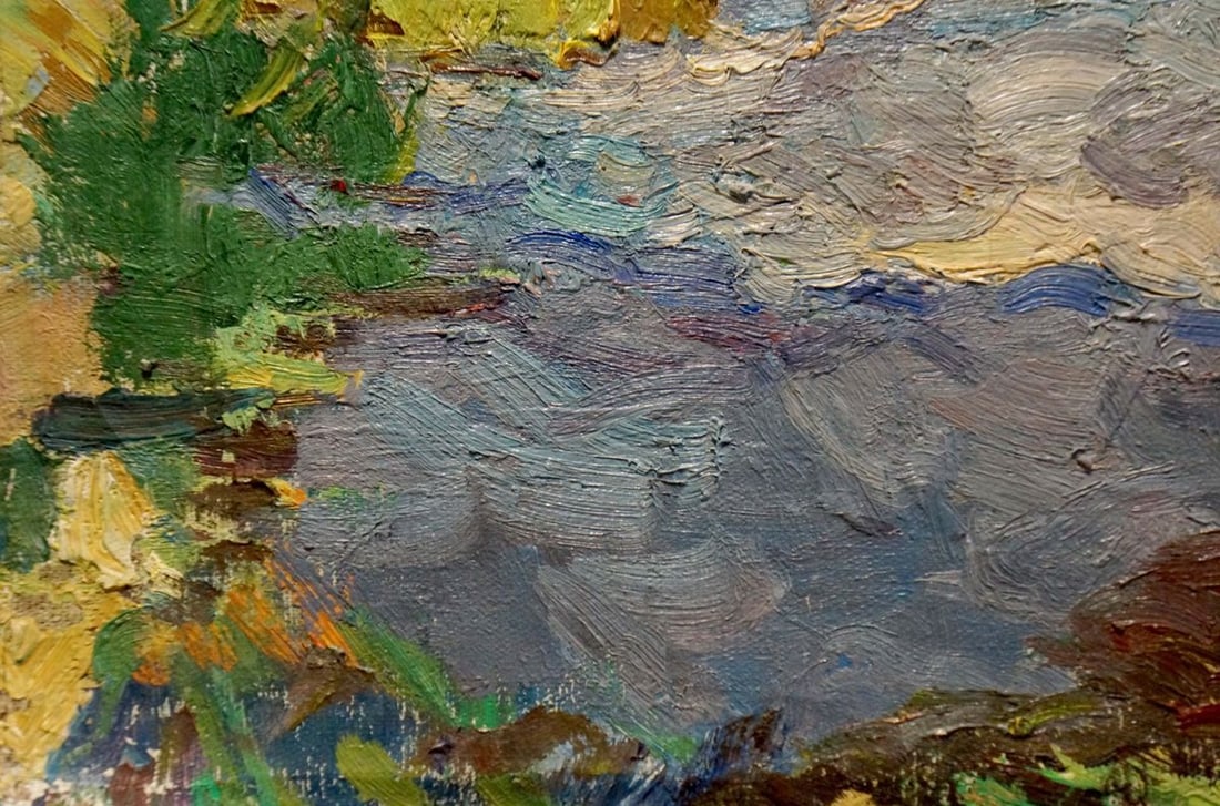 Oil painting People by the river Sevastyanov Viktor Grigorievich - 2