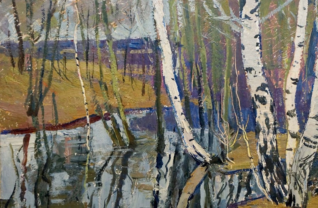 Oil painting Birches by the water Shepetovsky Vitaly Yakovlevich - 3