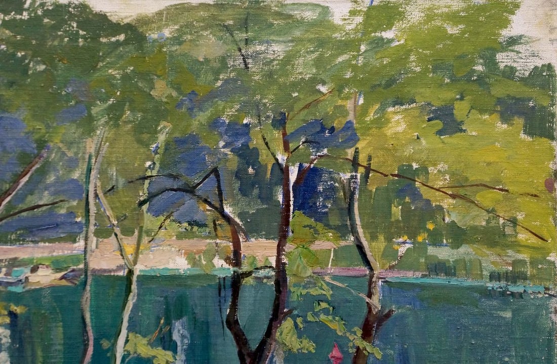 Oil painting River landscape Panich Igor Vasilievich - 4