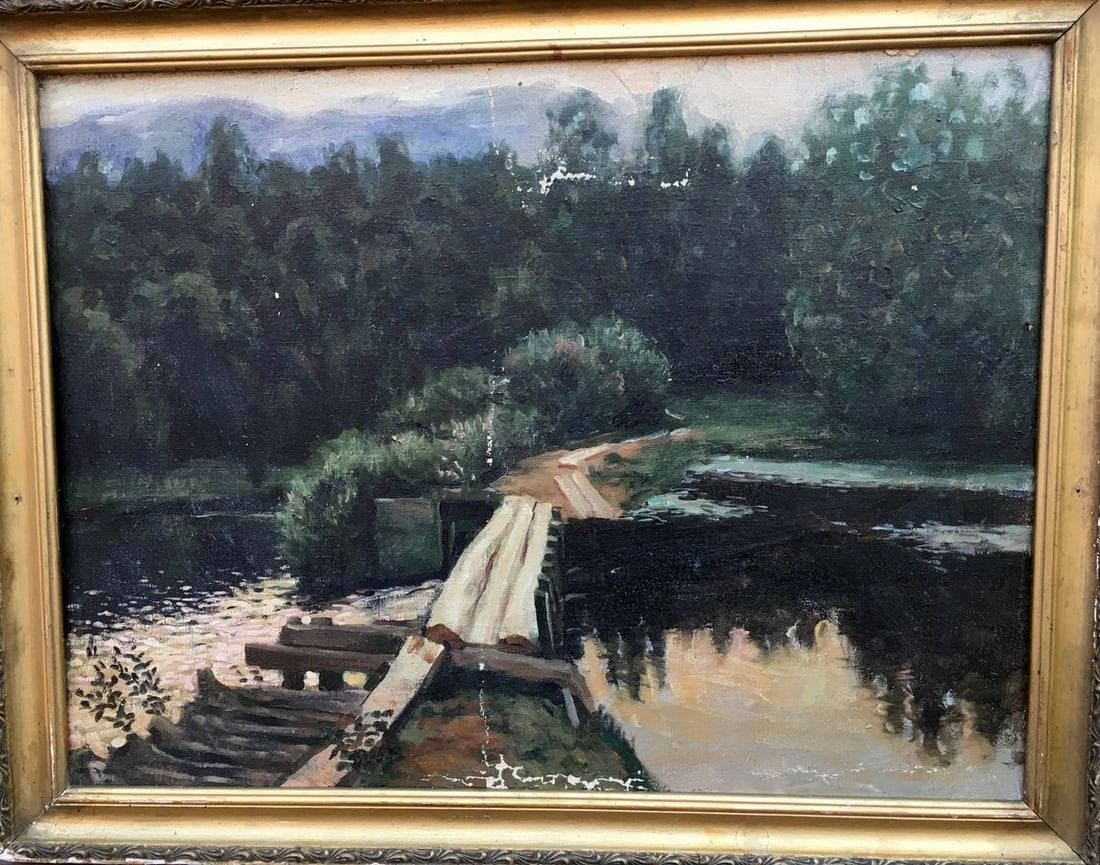 Oil painting At the pool (1 of 9)