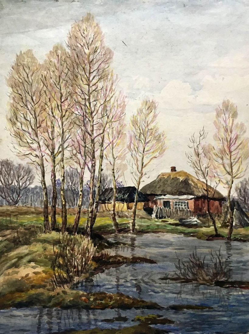 Oil painting After the rain Cherkas A.G.: Title: Oil painting After the rain Cherkas A.G. Description: No709 *** ABOUT THIS PAINTING *** * TITLE: "After the rain" * ARTISTS: Cherkas A.G. * SIZE: 50x40 cm/'19.68x15.74 inches' * MEDIUM: waterco