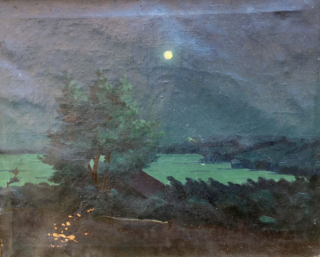 Oil painting Night landscape Semenyuta Vasily Ivanovich - 2