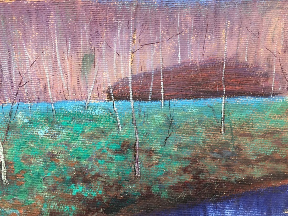 Gouache painting Birch forest Tsyupka Ivan Kirillovich - 7