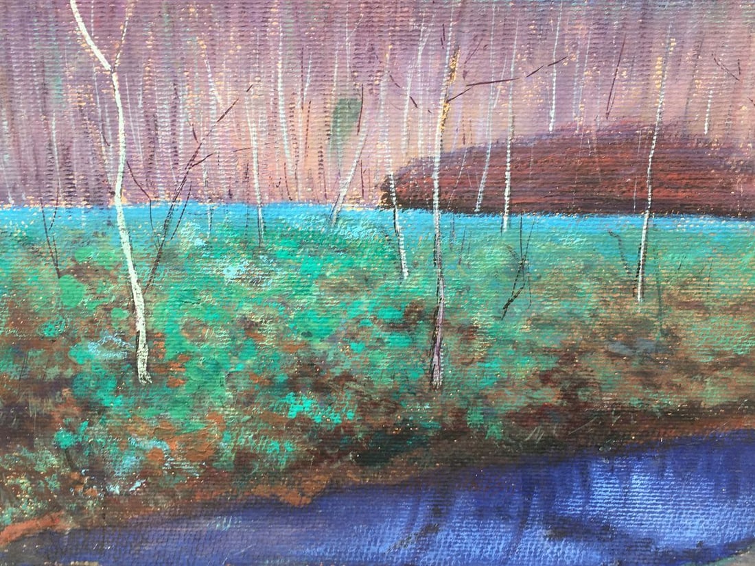 Gouache painting Birch forest Tsyupka Ivan Kirillovich - 9