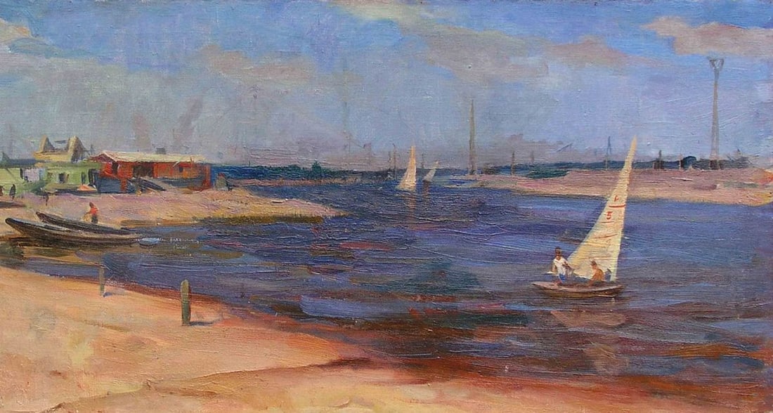 Oil painting Sailboats Boldyreva Evdokia Gavrilovna - 3