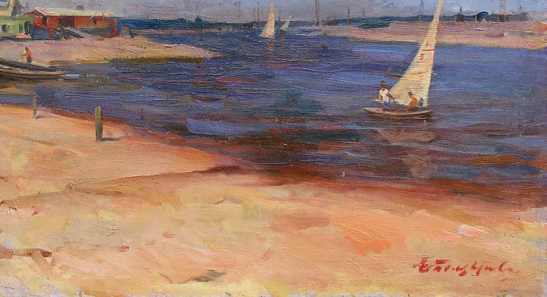 Oil painting Sailboats Boldyreva Evdokia Gavrilovna - 5