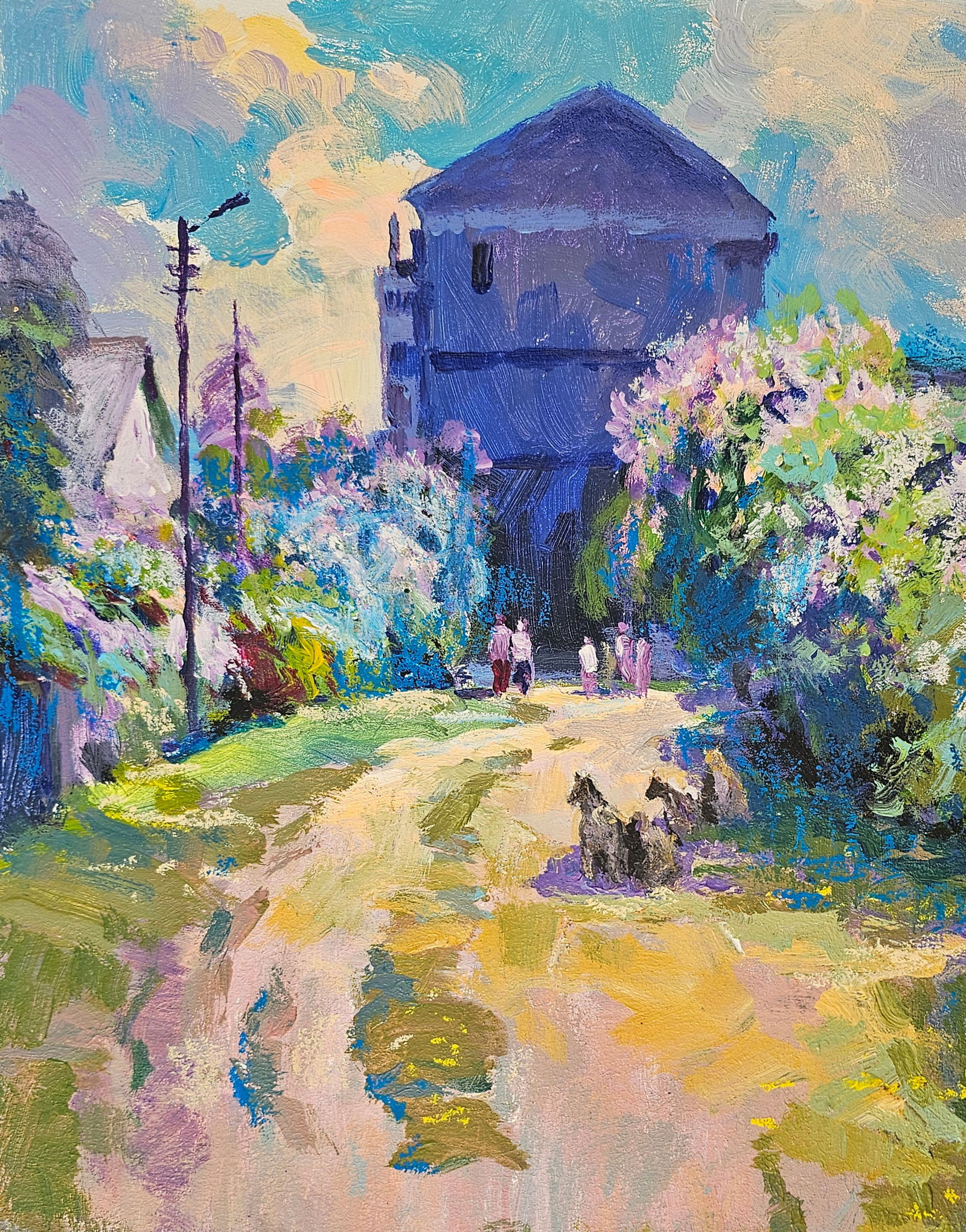 Acrylic painting The lilac blossomed Vyacheslav Petrovich Babac - 3